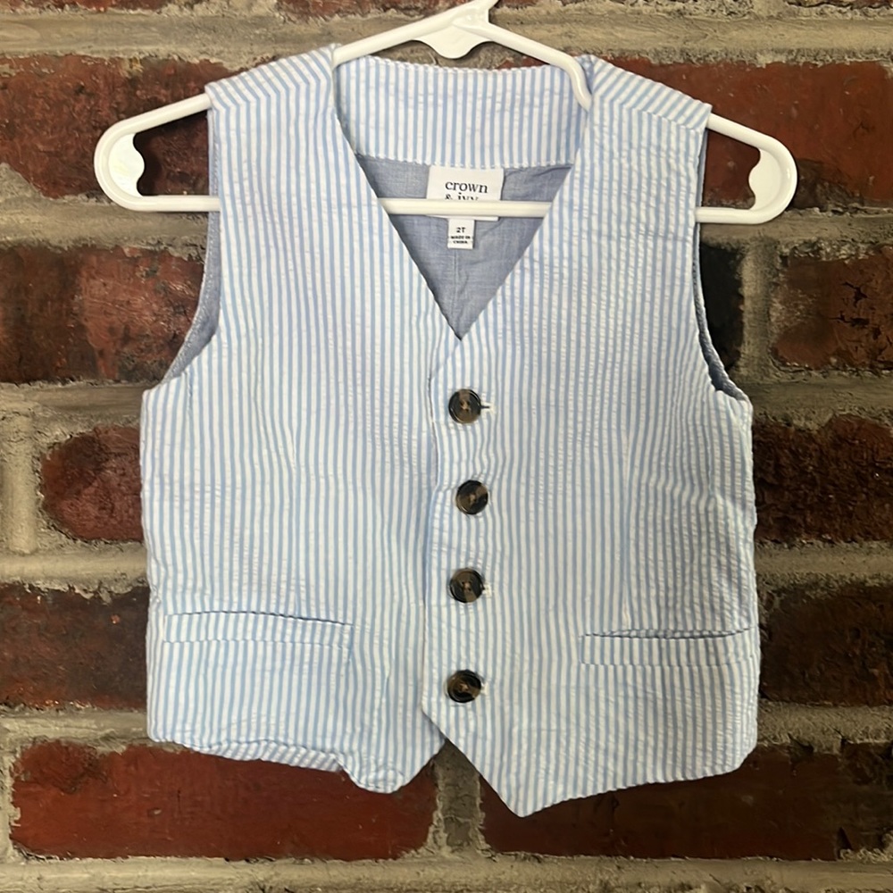 Crown & Ivy Seersucker Vest
